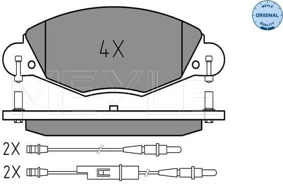 Brake Pad Set, disc brake MEYLE-ORIGINAL: True to OE. 025 232 7318