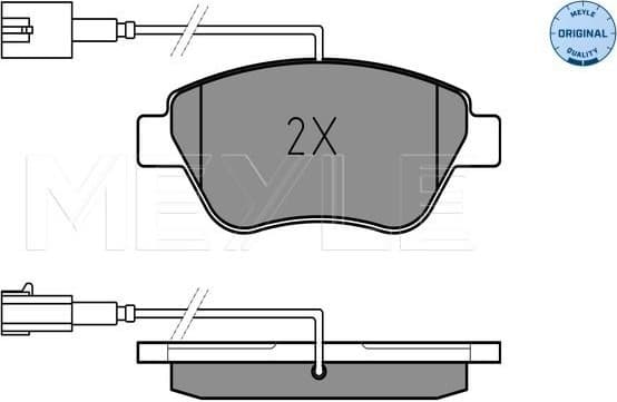 Brake Pad Set, disc brake MEYLE-ORIGINAL: True to OE. 025 237 0617/W