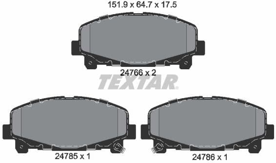 Brake Pad Set, disc brake Q+ 2476601