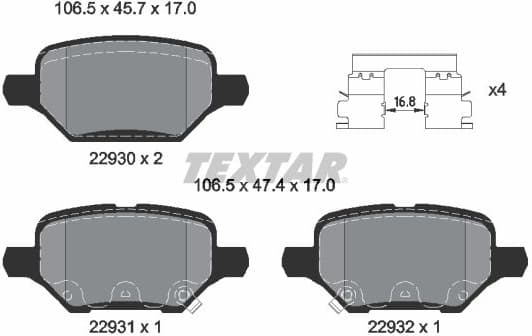 Brake Pad Set, disc brake Q+ 2293001