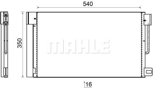 Condenser, air conditioning BEHR AC 367 000S