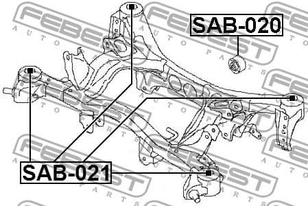 Mounting, differential SAB-020 - image 2