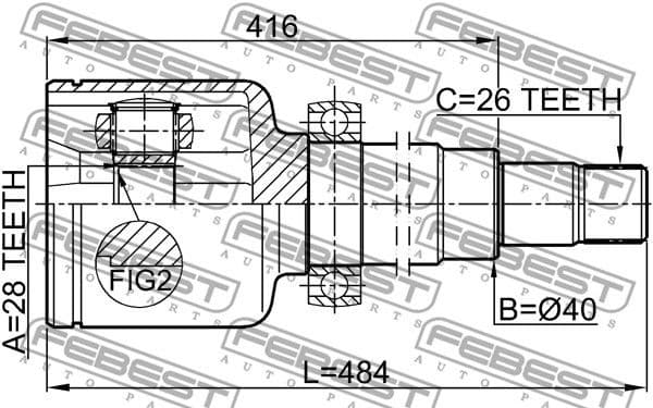 Joint Kit, drive shaft 2111-CA220RH - image 2