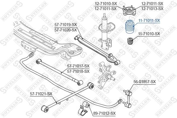 Protective Cap/Bellow, shock absorber 11-71011-SX - image 2