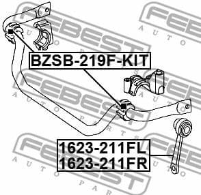 Repair Kit, stabiliser bush BZSB-219F-KIT - image 2