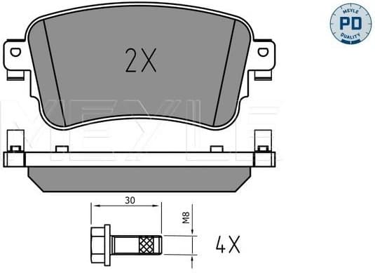 Brake Pad Set, disc brake MEYLE-PD: Advanced performance and design. 025 225 8818/PD
