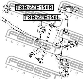 Mounting, stabiliser bar TSB-ZZE150R - image 2