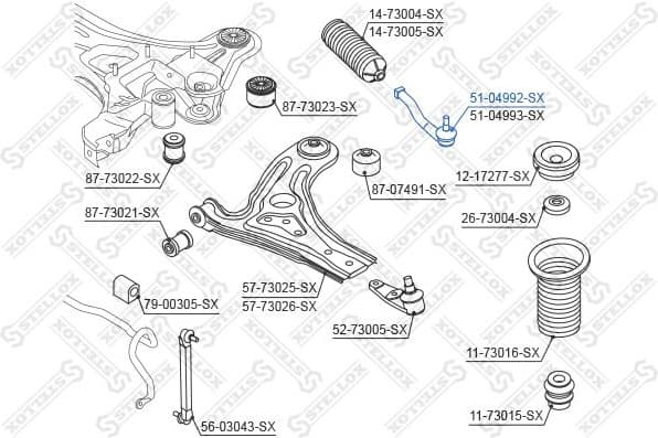 Tie Rod End 51-04992-SX - image 2