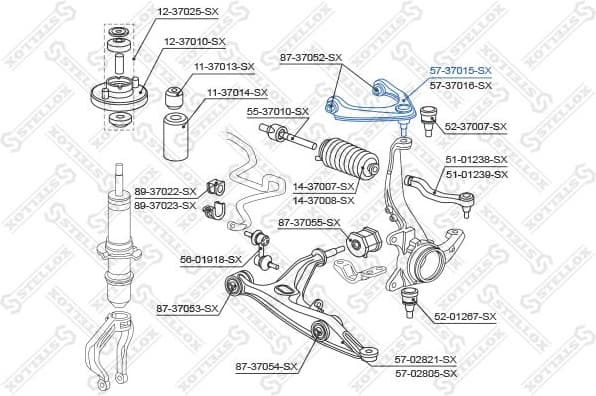 Control/Trailing Arm, wheel suspension 57-37015-SX - image 2