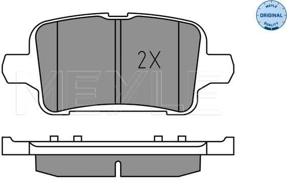 Brake Pad Set, disc brake MEYLE-ORIGINAL: True to OE. 025 221 2917 - image 2