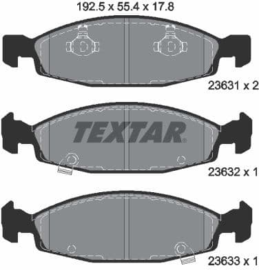 Brake Pad Set, disc brake Q+ 2363101