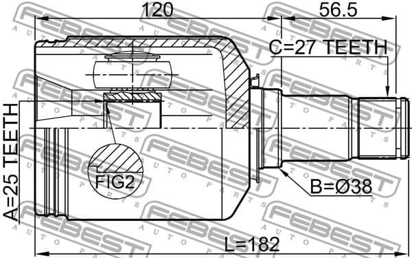 Joint Kit, drive shaft 1611-169CVTLH - image 2