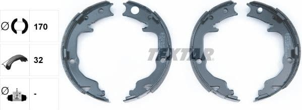 Brake Shoe Set, parking brake 91073400