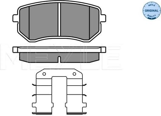 Brake Pad Set, disc brake MEYLE-ORIGINAL: True to OE. 025 242 7614/W
