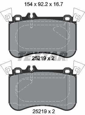 Brake Pad Set, disc brake 2521905