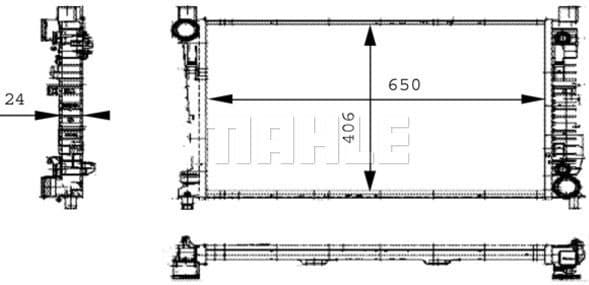 Radiator, engine cooling BEHR CR 387 000S - image 2