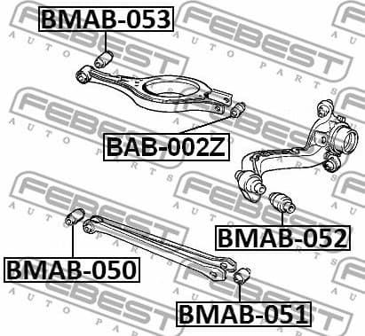 Mounting, control/trailing arm BAB-002Z - image 2