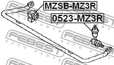 Link/Coupling Rod, stabiliser bar 0523-MZ3R - image 2