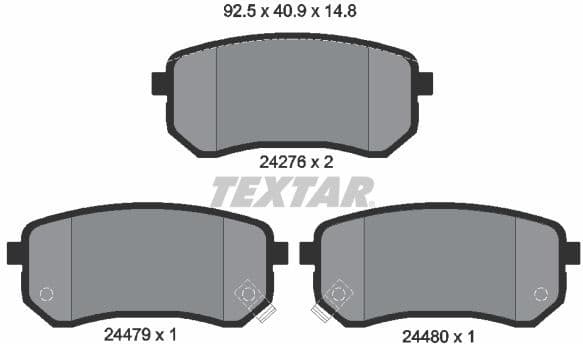 Brake Pad Set, disc brake 2427601