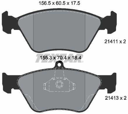 Brake Pad Set, disc brake Q+ 2141101