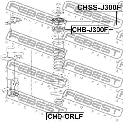 Rolling Bearing, suspension strut support mount CHB-J300F - image 2