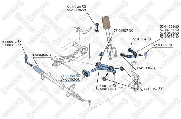 Mounting, control/trailing arm 77-00193-SX