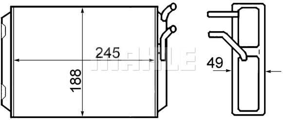 Heat Exchanger, interior heating BEHR AH 70 000S