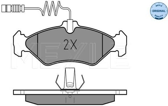 Brake Pad Set, disc brake MEYLE-ORIGINAL: True to OE. 025 216 2117