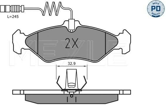 Brake Pad Set, disc brake MEYLE-PD: Advanced performance and design. 025 216 2117/PD