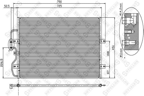 Condenser, air conditioning 10-45301-SX
