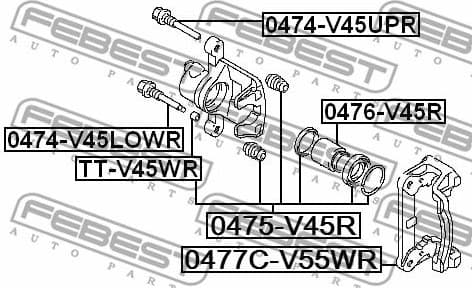 Brake Caliper Bracket Set 0477C-V55WR