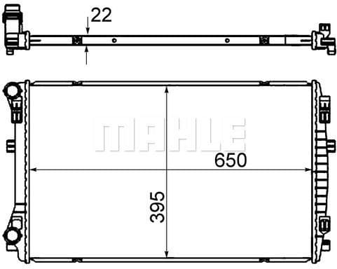 Radiator, engine cooling BEHR CR 2054 000S