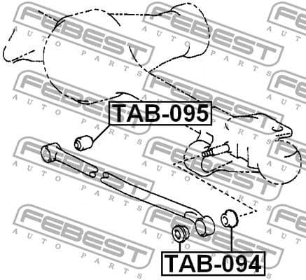 Mounting, control/trailing arm TAB-095 - image 2