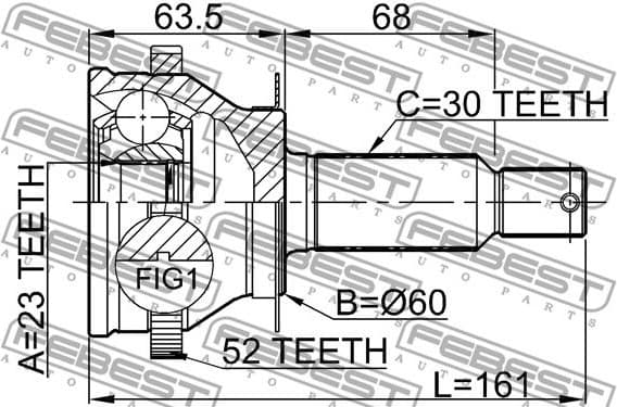 Joint Kit, drive shaft 1210-SFCLRRA52 - image 2