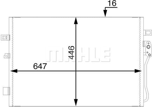 Condenser, air conditioning BEHR AC 46 000S