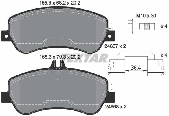 Brake Pad Set, disc brake 2486701