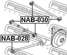 Mounting, control/trailing arm NAB-028 - image 2