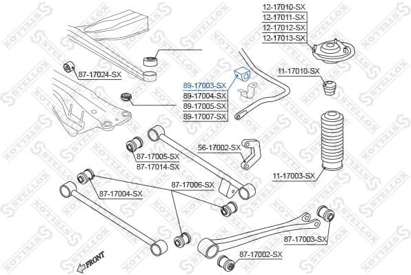 Mounting, stabiliser bar 89-17003-SX - image 2