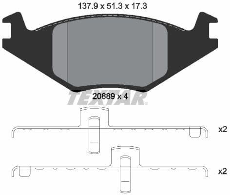 Brake Pad Set, disc brake 2088902