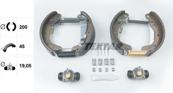 Brake Shoe Set Shoe Kit Pro 84044900