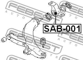 Mounting, control/trailing arm SAB-001 - image 2