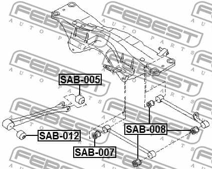 Mounting, control/trailing arm SAB-012 - image 2