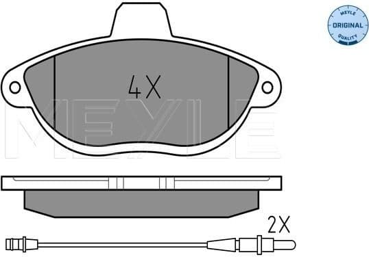 Brake Pad Set, disc brake MEYLE-ORIGINAL: True to OE. 025 230 4218/W