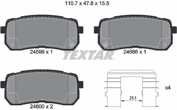 Brake Pad Set, disc brake Q+ 2459901