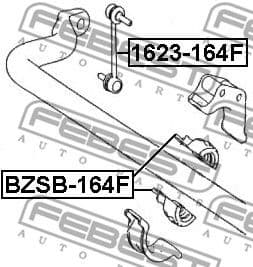 Mounting, stabiliser bar BZSB-164F - image 2