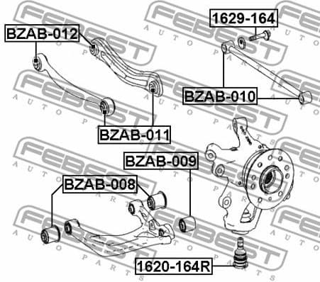 Mounting, control/trailing arm BZAB-012 - image 2