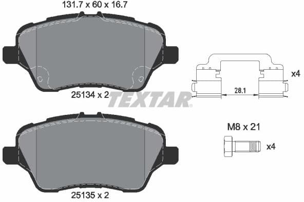 Brake Pad Set, disc brake Q+ 2513402
