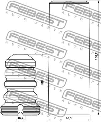 Dust Cover Kit, shock absorber BMSHB-E90R-KIT - image 2