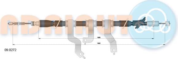 Cable Pull, parking brake 09.0272