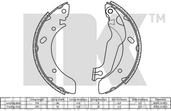 Brake Shoe Set 2734561 - image 2